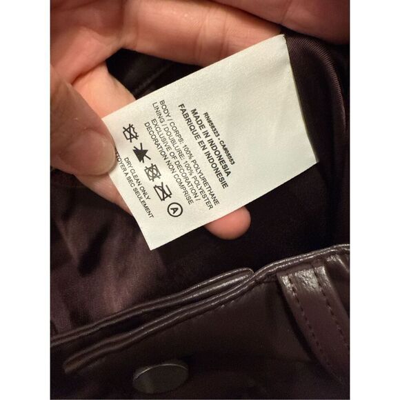 Nike Jordan Brown Maison Château Rouge Pleather Woven Trousers Pants Size 8 NWT - Picture 9 of 10